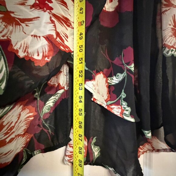 Luxology Floral Wrap Maxi Dress – Size 12 – Black Red White – NWT - Picture 6 of 8